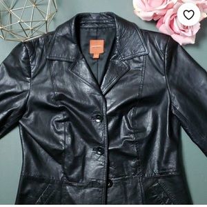 VINTAGE ANONYMOUS JOHN CARLISLE leather coat